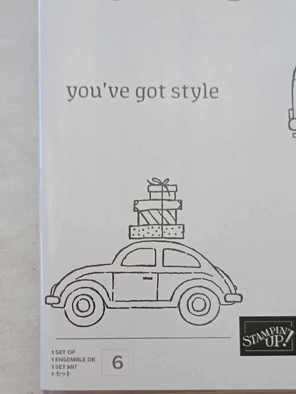 EUC Stampin' Up! Driving By Cars Van Cling Stamp Set Retired Sale A Bration 2022